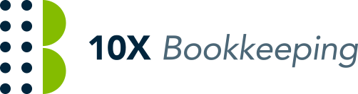 10X Bookkeeping services for small business logo